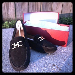 Salvatore Ferragamo Saba black suede size 8.5 M